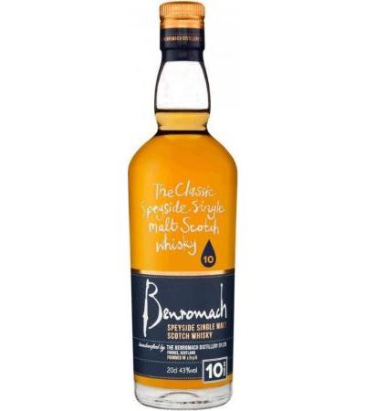 Benromach 10 years old 43%vol. Speyside Single Malt Scotch Whisky (0,2l)