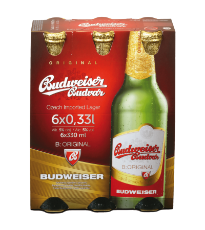 Budweiser Budvar Premium Lager 6x0,33l