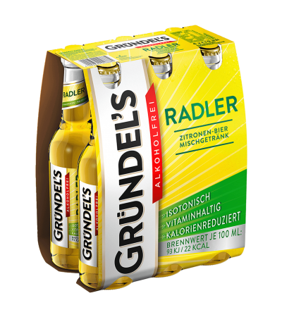 Gründel's Radler alkoholfrei 6x0,33l