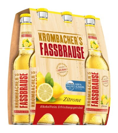 Krombacher's Fassbrause Zitrone 6x0,33l