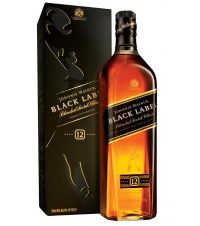 Johnnie Walker Black Label, giftbox 12y 40% 1L