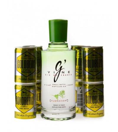 Set: G-Vine Floraison + Tonic - 8 x 150ml Goldberg Tonic Water + 700ml G-Vine Floraison Gin 