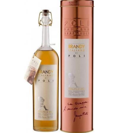 Brandy Italiano di Poli in Geschenkröhre