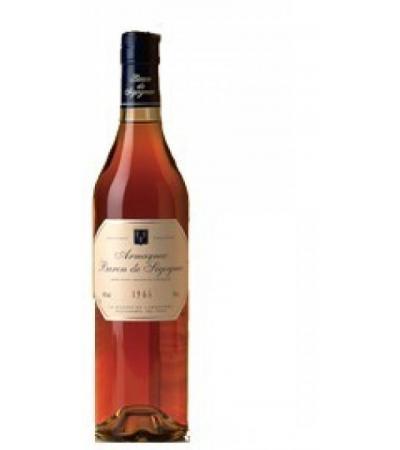 Jahrgangsarmagnac  Baron de Sigognac , 40% Vol. in Geschenkholzkiste aus Pinienholz