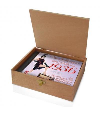 CD 1936 Schlager in Holzkiste mit Banderole und Siegel