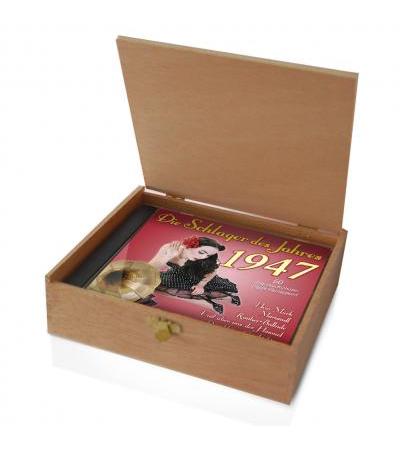 CD 1947 Schlager in Holzkiste mit Banderole und Siegel