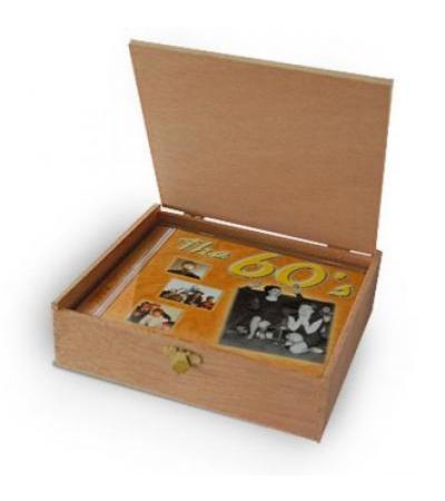 CD 1966 Musik Hits in Holzkiste mit edler Banderole