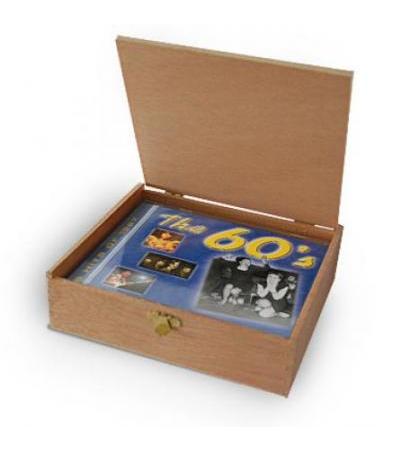 CD 1967 Musik Hits in Holzkiste mit edler Banderole