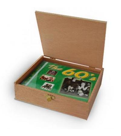 CD 1969 Musik Hits in Holzkiste mit edler Banderole