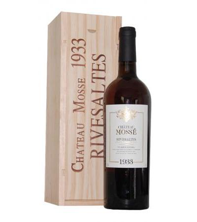 Wein 1933 Rivesaltes Chateau Mossé