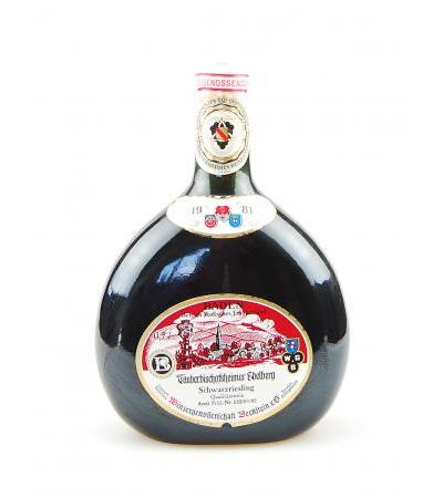 Wein 1981 Tauberbischofsheimer Edelberg Schwarzriesling