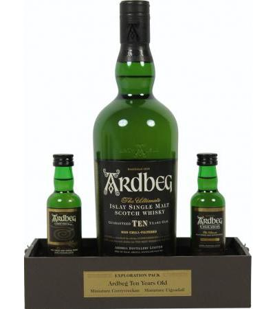 Ardbeg Whisky Exploration Pack 10 Jahre mit 2 Miniaturen