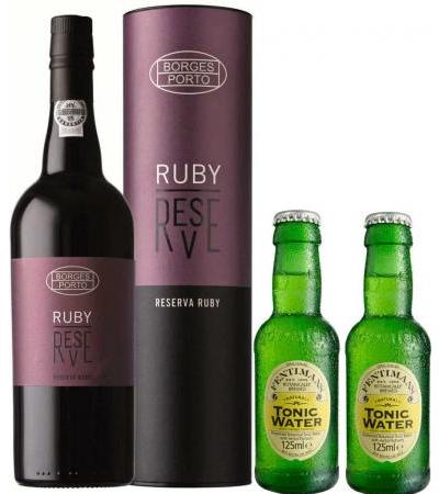 Borges Portwein Ruby Reserve 0,75l mit 2 Fentimans Tonic Water Gratis