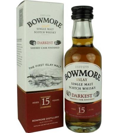Bowmore Whisky Darkest 15 Jahre Mini 5cl