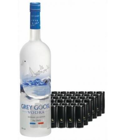 Grey Goose Vodka 4,5 l & Schwarze Dose (36 Stk.)