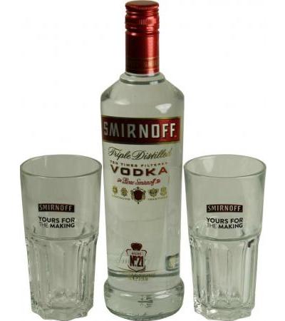 Smirnoff Vodka Red Label No. 21 Geschenkset 0,7l