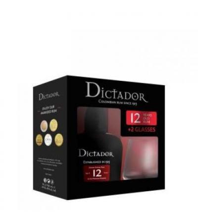 Gift Dictator Rum 12y +2 Glasses