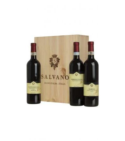 Barolo Nebbiolo e Diano d'Alba in Wooden Box Salvano