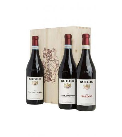Barolo, Nebbiolo e Dolcetto "In Wooden Box" Sordo