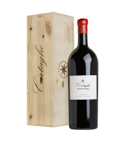 Doubleo Magnum 3 Litri Nero d’Avola "Cartagho" DOC In Wooden Box Mandrarossa