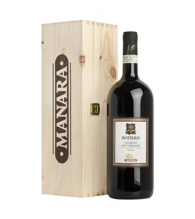 Magnum 1,5 liters Amarone "Postera" DOC 2012 in Wooden Box Manara