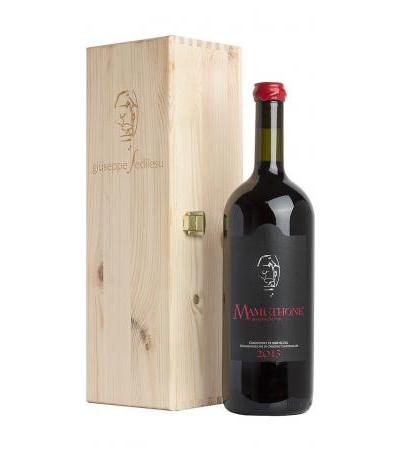 Magnum 1,5 liters Cannonau "Mamuthone" DOC in Wooden Box Giuseppe Sedilesu
