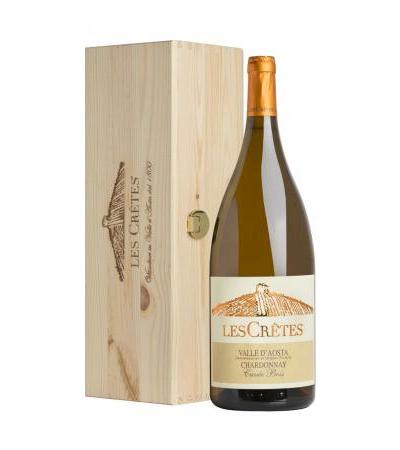 Magnum 1,5 Liters Chardonnay Cuvée Bois Valle d’Aosta DOP Wooden Box Les Cretes
