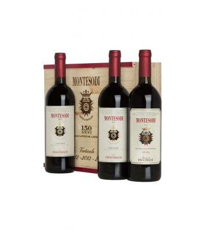 Wooden Box 3: Wines Verticale Montesodi 2012 - 2013 - 2014 FRESCOBALDI CASTELLO DI NIPOZZANO