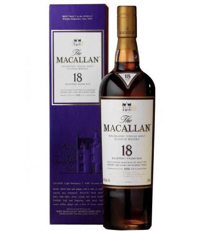 Macallan 18 Year Old Sherry Oak Single Malt Scotch Whisky