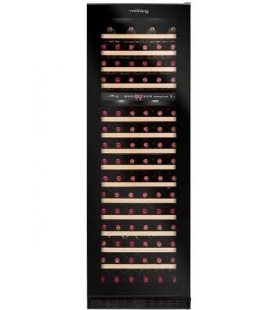 Vinvautz Black Glass Series 125 Bottle Wine Cabinet VZ125BDHK