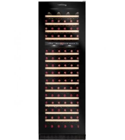 Vinvautz Black Glass Series 168 Bottle Wine Cabinet VZ168BDHK