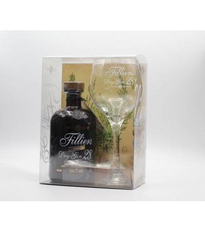 Filliers 28 Dry Gin Classic, Set mit 1Ballon-Glas; Belgien