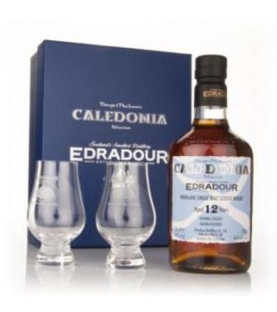 Edradour Caledonia 12 Year Old with 2x Glasses