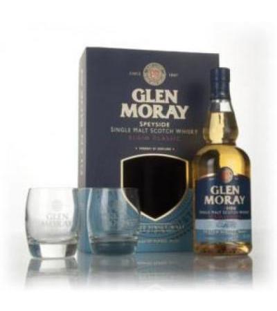 Glen Moray Classic Peated Gift Pack with 2x Glasses