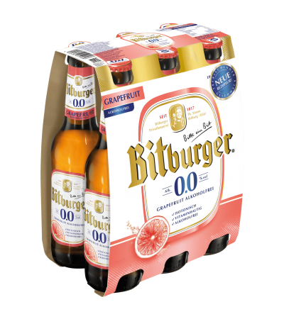 Bitburger 0,0% Grapefruit Alkoholfrei 6x0,33l