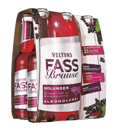 Veltins Fassbrause Holunder alkoholfrei 6x0,33l