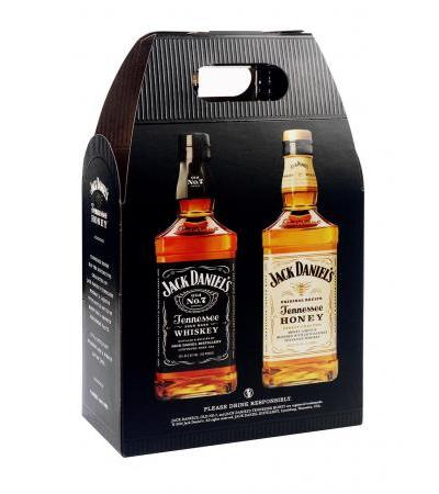 Jack Daniel's Black Label 40% + Honey 35% Twinpack 2x1L