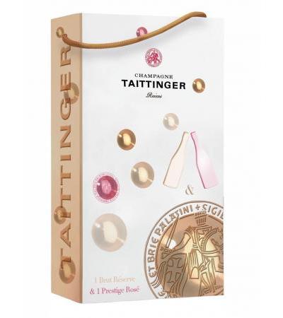 Taittinger, 1x Brut Réserve, brut, white, 1x Préstige Rosé, brut, rosé, (duo pack), 2x0.75L