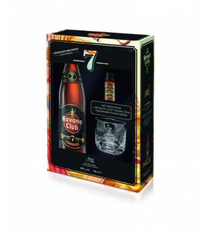Havana Club Anejo 7 Anos Rum Geschenkpackung mit Glas 