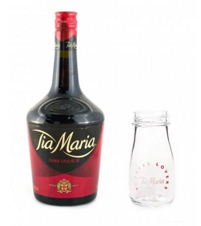 Set: Milk-Bottle Glas + Tia Maria